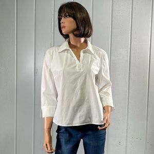 *Geoffry Beene Sport Women's White 3/4 Sleeve Shirt Sz 12